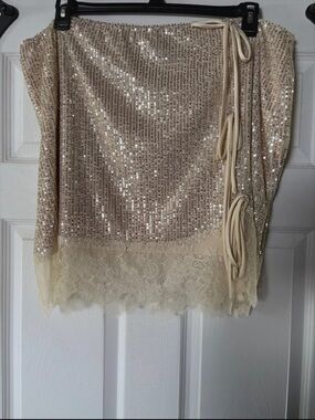 Arula sequin lace skirt